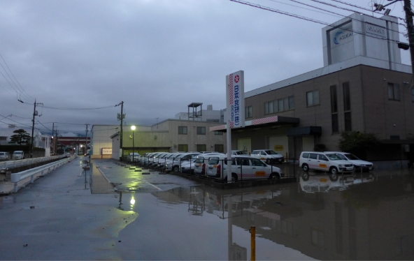 被害状況 会社周辺道路