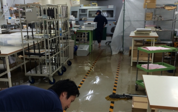被害状況 水出し作業